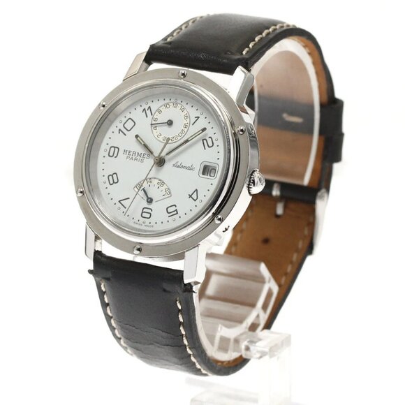 HERMES Clipper GMT power reserve white Dial Automatic Men's Watch - Picture 2 of 6